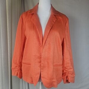 Neiman‎ Marcus Terracotta Linen Blazer